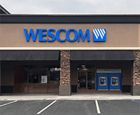 Exterior of the Wescom Financial branch in La Habra, California.
