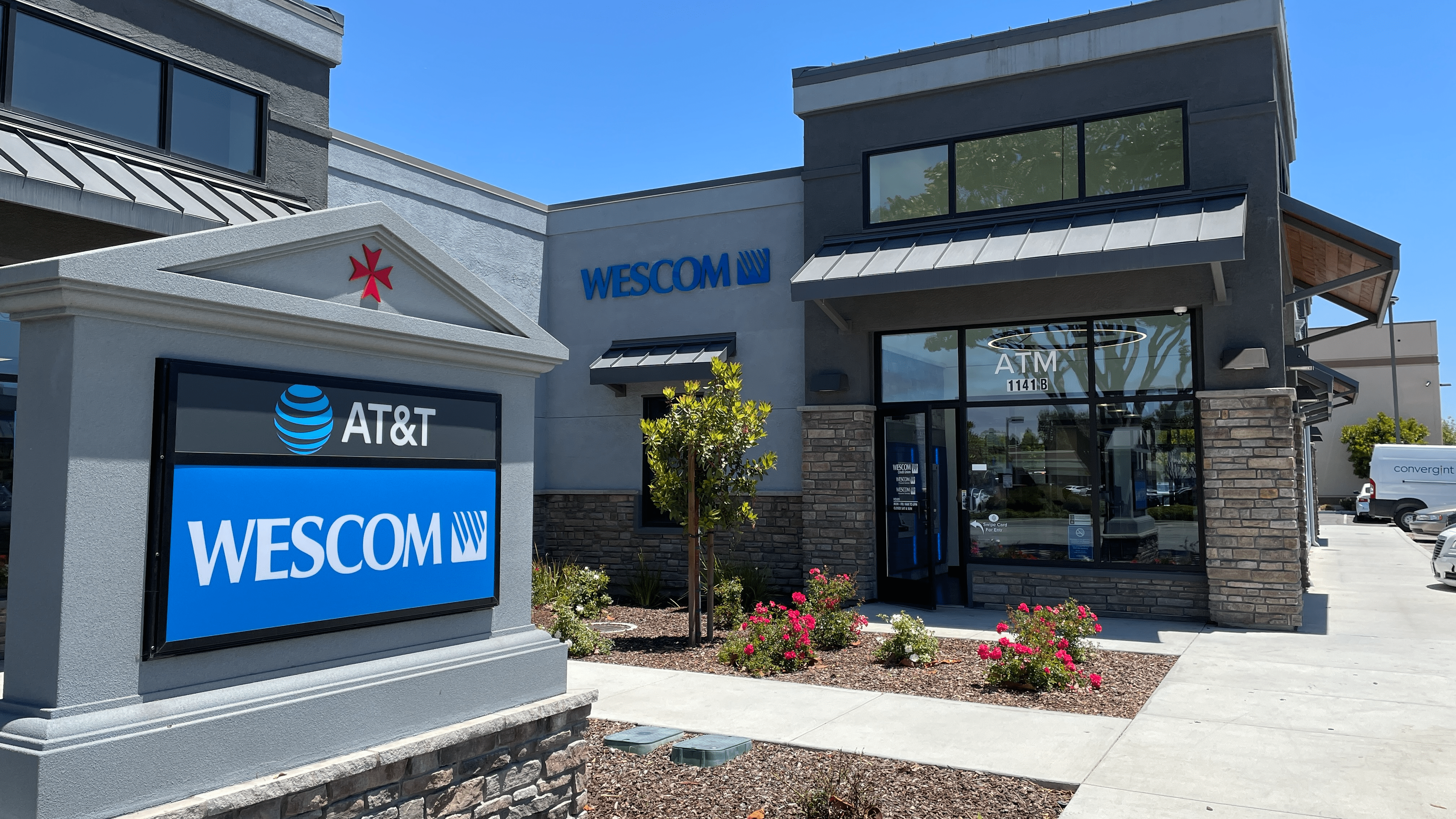 Exterior of the Wescom Financial branch in Salinas, California.