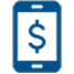 cell phone with dollar sign on the screen